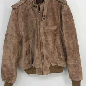 Alvin Josef Designer Brown Suede Jacket Coat - Size Mens X Large